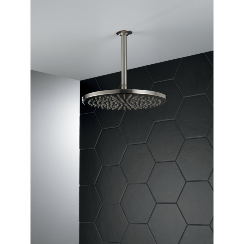 Pomme de douche à pluie avec technologie H2Okinetic, Acier inoxydable Lumicoat