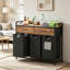 Metal,Manufactured Wood Laundry Cart with Wheels