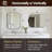 Anayalee Traditional Scalloped Rectangle Bathroom Vanity Mirror | Stainless Steel Frame-219904211-216049162
