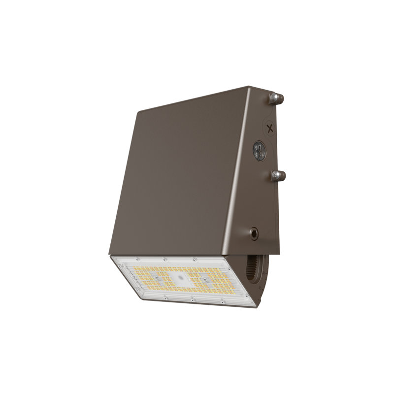 Ensemble mural réglable réglable - 8 W / 15 W / 25 W / 30 W - 1 200 à 4 500 Lumens - à intensité variable - 120 à 277 V - Photocellule - Finition bronze - Éclairage extérieur