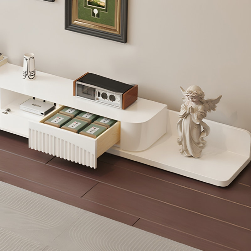 Ensemble de meuble télé et table basse en bois extensible