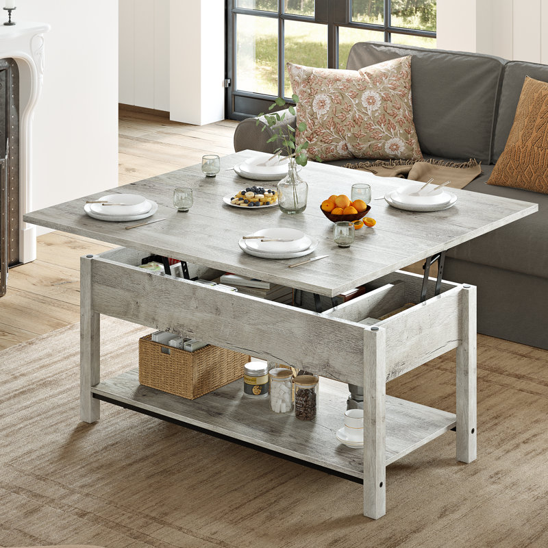 Lift Top Coffee Table , 4-in-1 Multi-Function and Large Coffee Table with Storage
