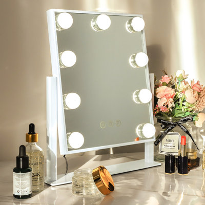 Rectangle LED Metal Freestanding Mirror