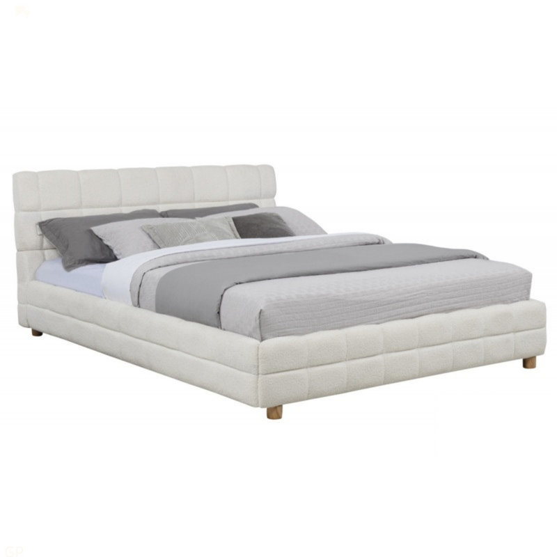 Lit plateforme grand moderne Modern, Blanc