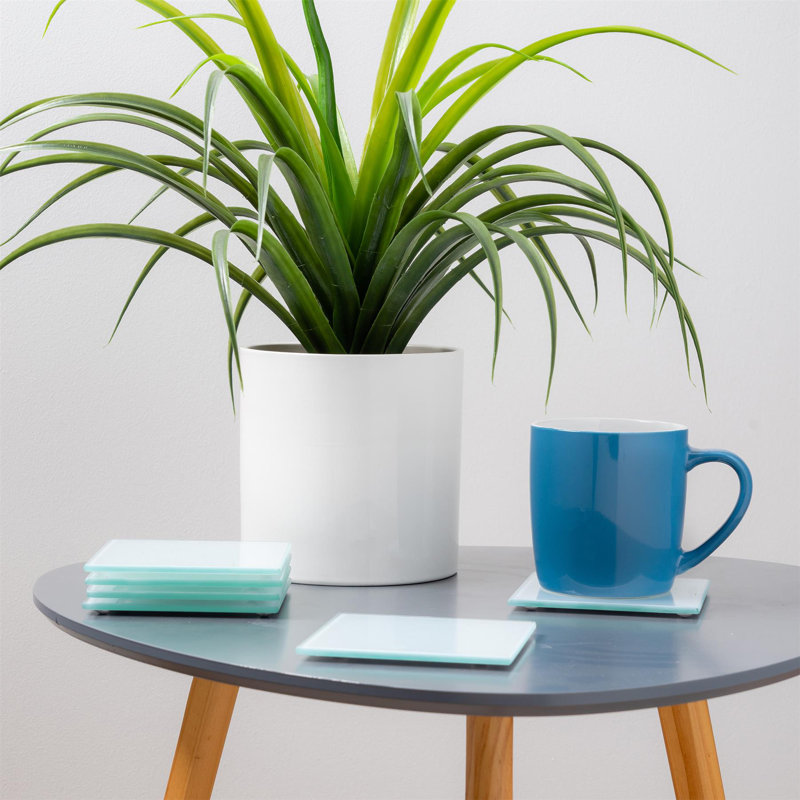 Harbour Housewares - Glass Placemats & Coasters - 50cm x 40cm, White