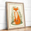Fox and Botanicals Modern - Framed Print-1773495779-1773495781