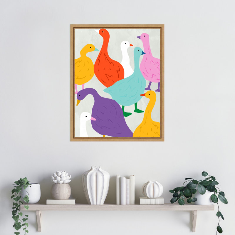 «Duck Around and Find Out» par Maupin, reproduction d'art sur toile encadrée, H 20 po x l 16 po