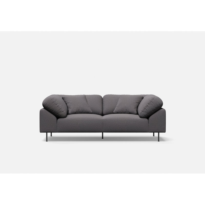 Collar 2-Seater, Gray, Cotton Blend