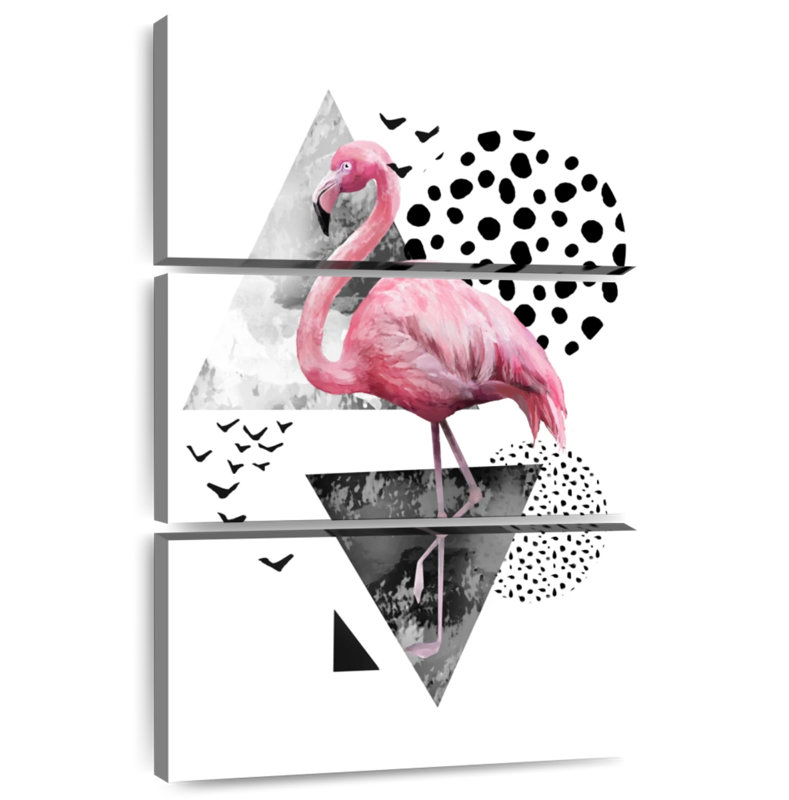 Brampt Modern Flamingo, 65" H x 42" W