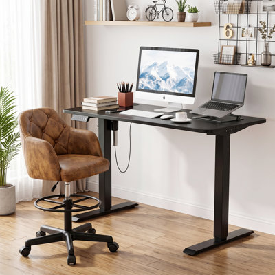 Home Office Desk and Chair Set, Modern Ergonomic Computer Desk Chair Combo for Study Bedroom Workspace