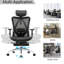 Ergonomic Office Chair with Adjustable Armrests and Headrest, with Pedal