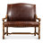 Italian 44.5'' Leather Settee