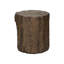 Table d'appoint ronde en noyer de 63,5 cm de hauteur, style moderne pour intérieur ou extérieur, design robuste, finition facile d'entretien, style tambour, mobilier contemporain, matériau noble, aucun assemblage requis