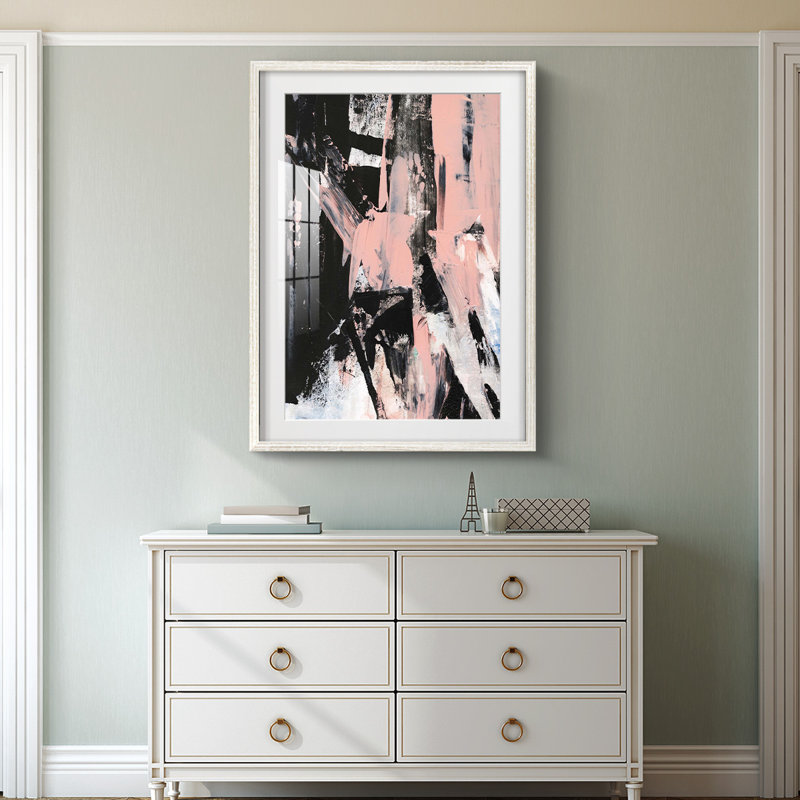 Black & Blush II -Framed Print