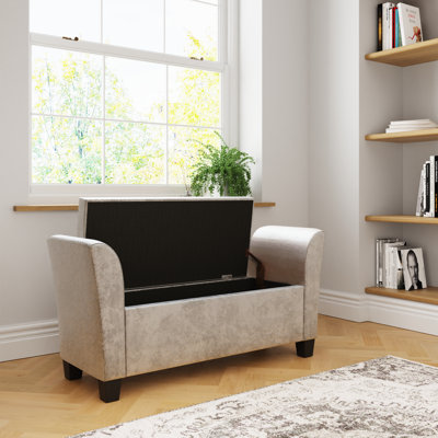 Kristian Velvet Upholstered Storage Bench