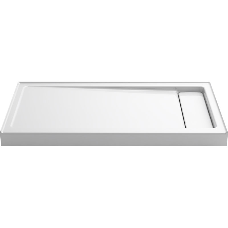 Bellwether 60" x 34" Single-Threshold Shower Base, White, Left Offset