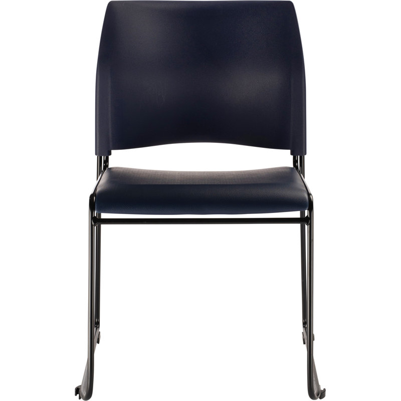 Chaise empilable en vinyle NPS 8700 Series Cafetorium, Bleu