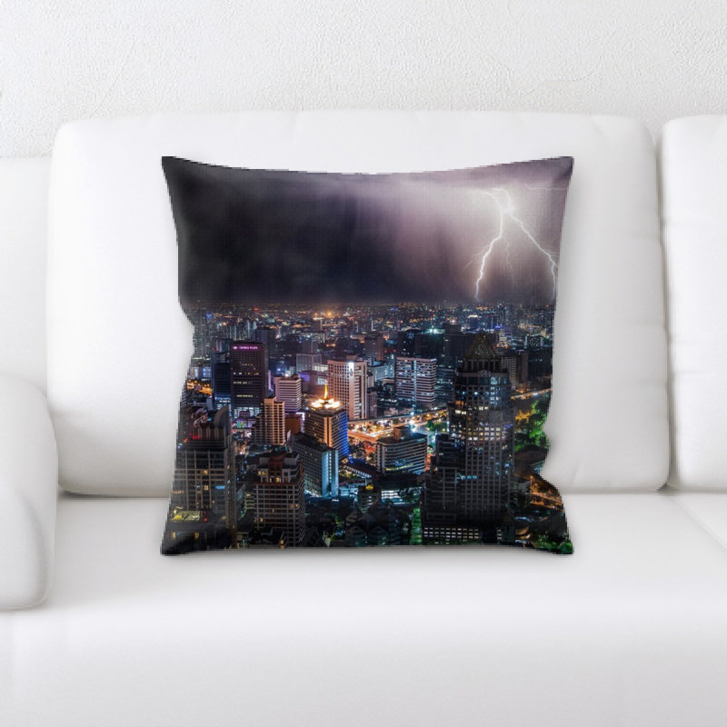 Lightning Square Pillow Cover & Insert