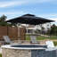 Parasol en porte-à-faux rectangulaire avec base à roulettes 132 po x 108 po, gris-93581369-139037529