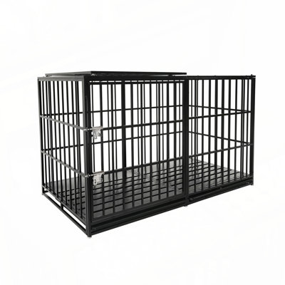 61" Extra Large Heavy Duty Dog Crate Dog cage Strong Metal Dog Kennels and Pens Crates for Large Dogs