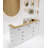 70.87" White Rectangular Solid Wood Reception Desk-2101073020