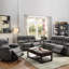 Fauteuil inclinable en similicuir respirant ardoise Contemporary Motion 1Pc