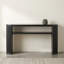 Canapé rustique moderne avec rangement - Console patinée au design ovale élégant et tablette ouverte-462466143