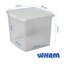 Wham Clip Square Plastic Storage Boxes with Secure Clip Lock Lids Clear/Clear/Clear