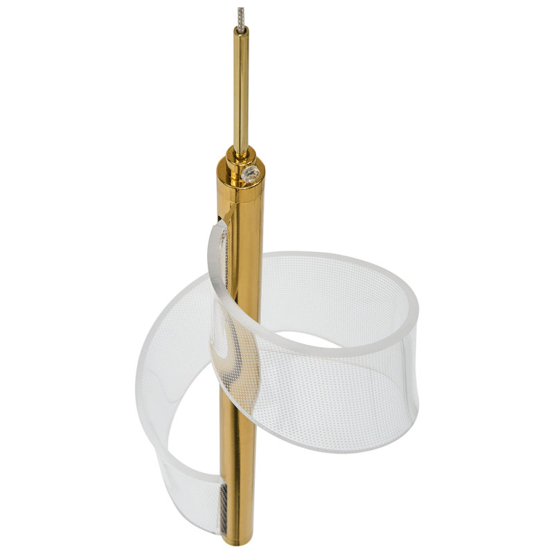 1 - Light LED Novelty Pendant, Gold