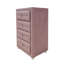 Commode 4 tiroirs Reggie, tissu rose