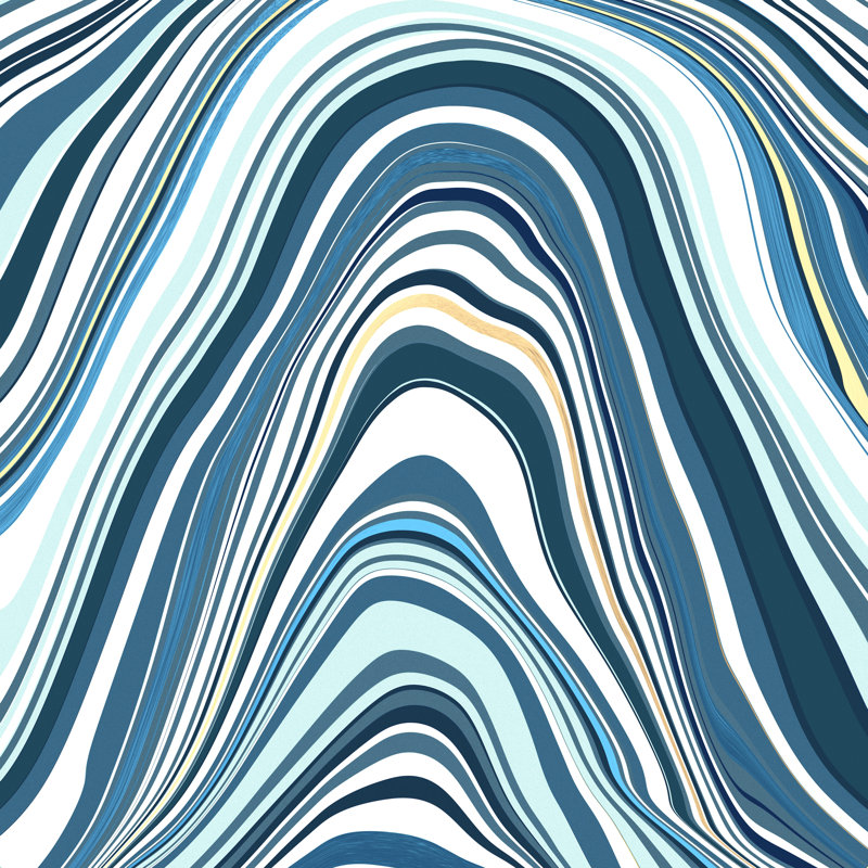 Bleu marbré, L 12 po x H 12 po