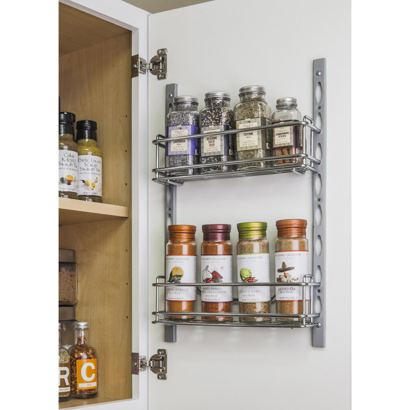 3" Deep Door Mounted Tray System Kit in Polished Chrome