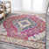 Cockburn Bohemian FLAIR Boho Vintage Medallion Fuchsia/White Rug
