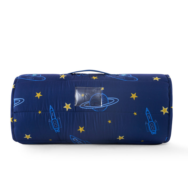 Sac de couchage pour enfants avec tapis amovible et couverture ultra douce pour la maternelle, la garderie et les soirées pyjama - espace