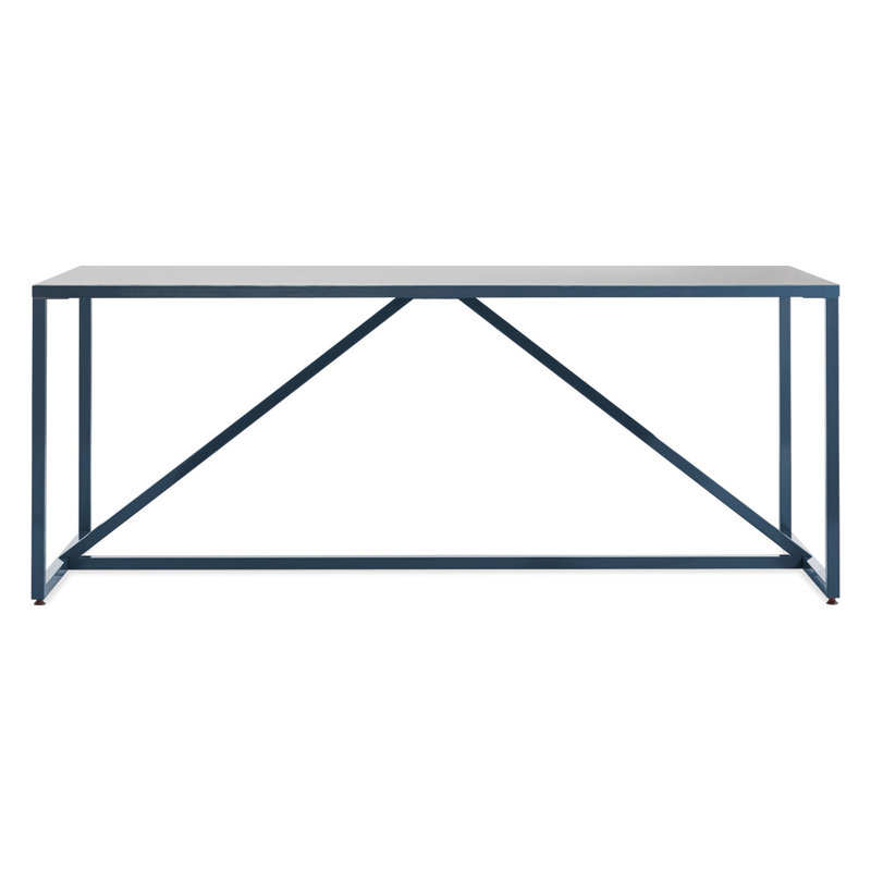 Strut Dining Table, Navy, 35" W x 75" L, Standard (29" Height)
