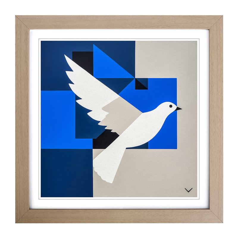 Single Picture Frame Print on Wood, Oak