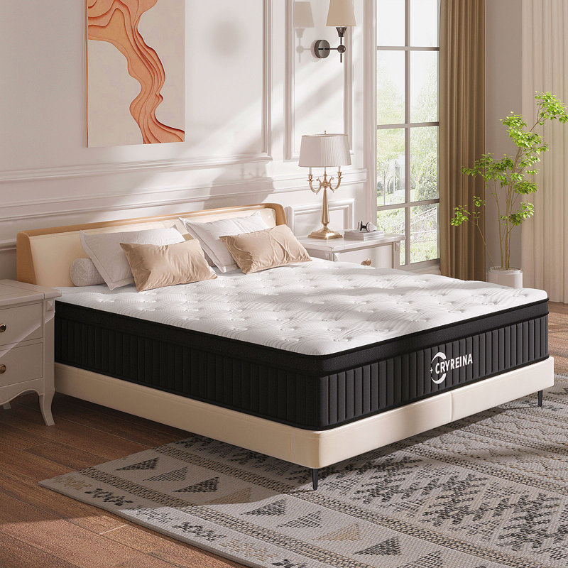 12" Queen Mattress Memory Foam Medium Firm Hybrid Mattress in a Box CertiPUR US, Pocket Spring, Queen, 12"