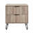 Dumbo 20" W Modern 2-Drawer Fluted Nightstand in Rustic Gray-1895428240