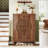 20-Pair Shoe Storage Cabinet with Louvered Doors-1933691637