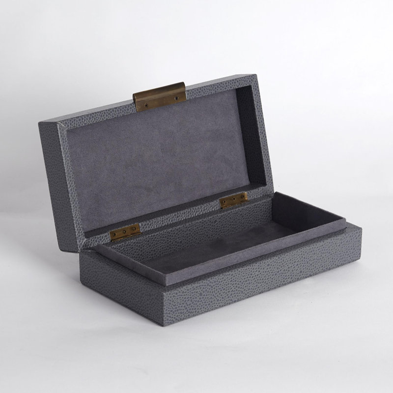 Alpen Box-Bark-Lg, Blue, 2.75" H x 10" W x 5" D