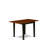 Norden Modern Dining Table - a Rectangle Kitchen Table Top with Dropleaf & Stylish Legs, Black & Cherry-134553008-163456645