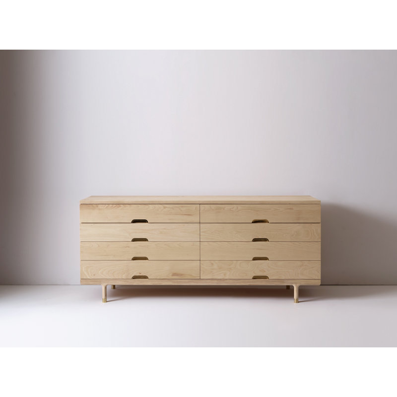 Simple 8 - Drawer Solid Wood Dresser, Ash