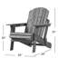 Chaise Adirondack pliante en bois surdimensionnée avec dossier et siège pré-assemblés, chaise de patio en bois pour patio