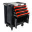 Chariot à outils amovible à 4 tiroirs avec serrure - Chariot de rangement pour atelier, finition thermolaquée, 2 avec frein, fonction de verrouillage pour les outils 4 espaces spacieux, construction en acier, 26,67 x 17,66 33,58 po