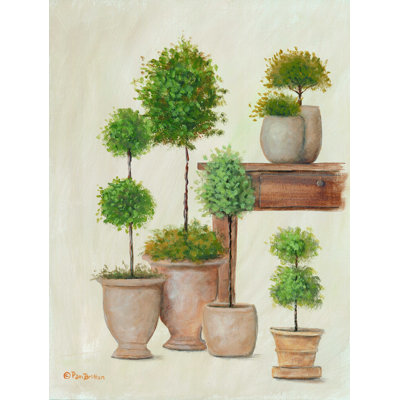 " Potting Bench & Topiaries I "
