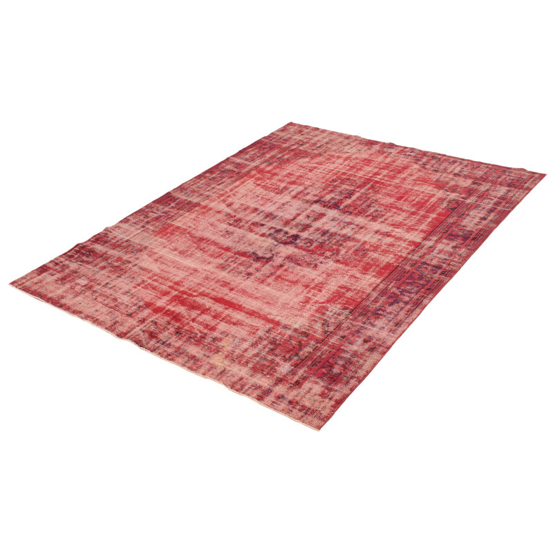Odor One-of-a-Kind 6'9" X 9'3" 2000s Wool Area Rug in Dark Red