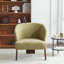 Chaise d'appoint Mid-Century - Dossier rond et base à trois pieds - Tissu doux-1939305158