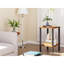 Ensemble de 2 tables d'appoint, tables de chevet avec tablette de rangement à 2 niveaux, tables de canapé pour petits espaces, salon et chambre à coucher