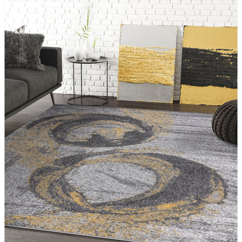 Hammondville Abstract Indoor Rug, Rectangle 7'9" x 10'2"