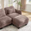 Canapé surdimensionné en chenille 4 places avec design ergonomique incurvé et coussins de taille